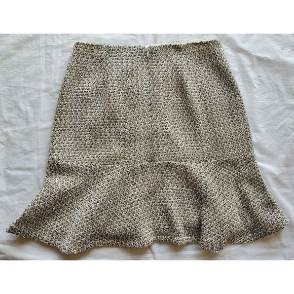 NWT Ann Taylor Skirt SZ 2 White Peplum Short Business Career - Picture 3 of 7